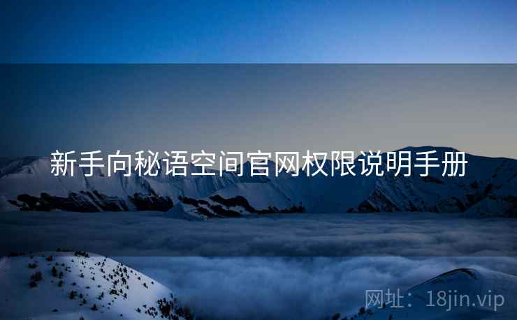 新手向秘语空间官网权限说明手册
