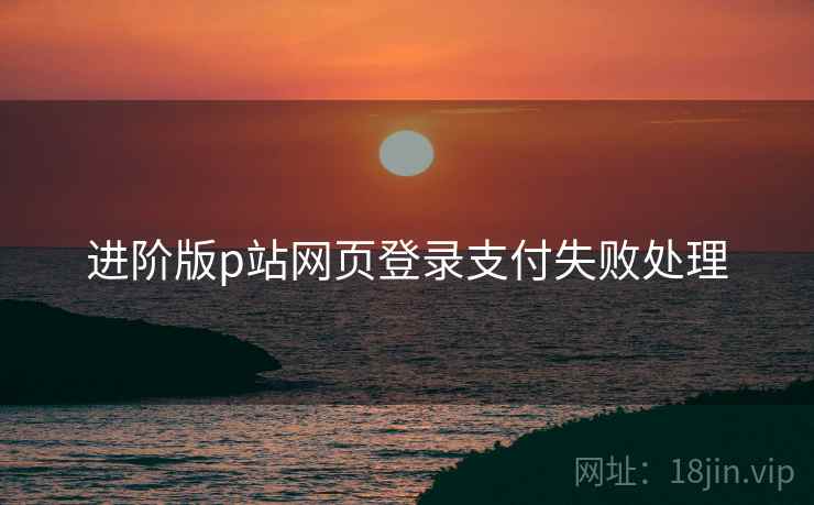 进阶版p站网页登录支付失败处理