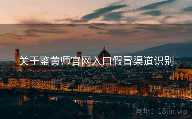 关于鉴黄师官网入口假冒渠道识别