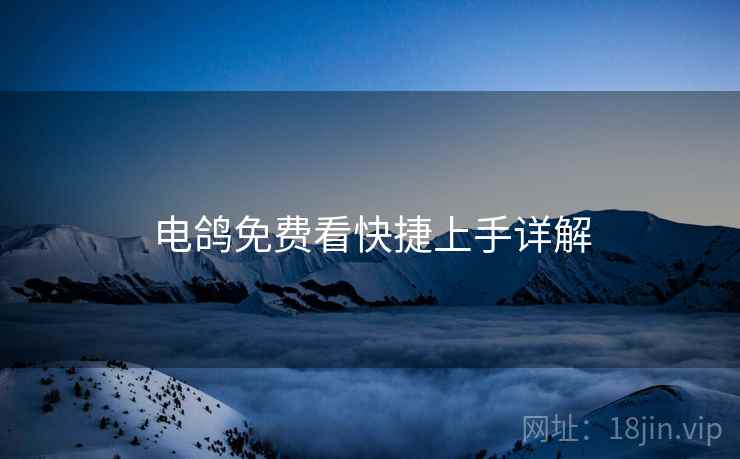 电鸽免费看快捷上手详解