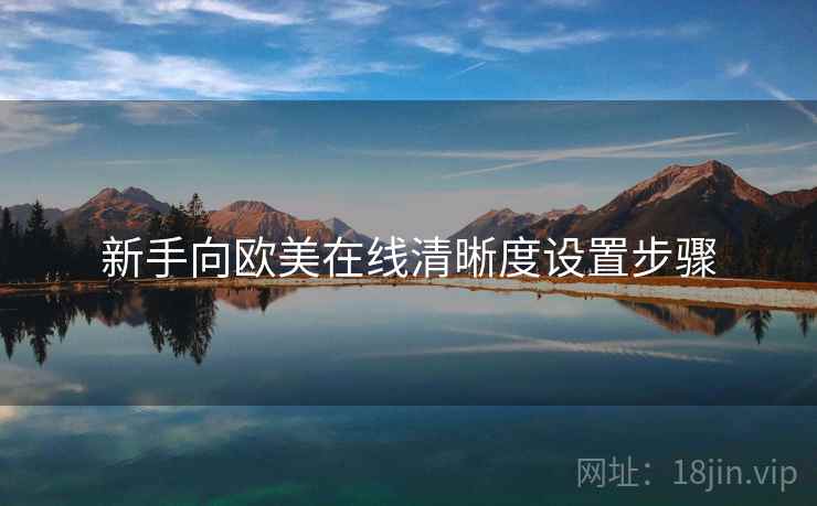 新手向欧美在线清晰度设置步骤