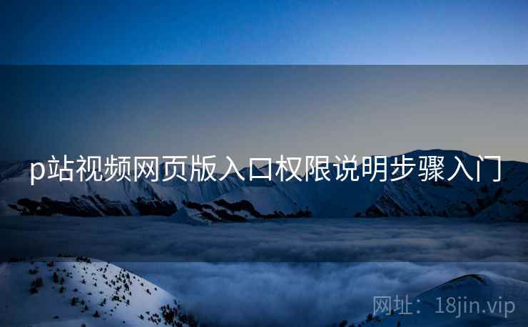 p站视频网页版入口权限说明步骤入门