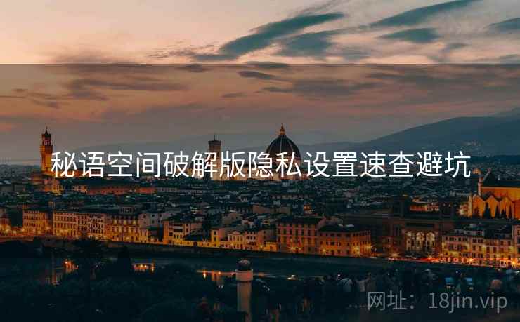 秘语空间破解版隐私设置速查避坑