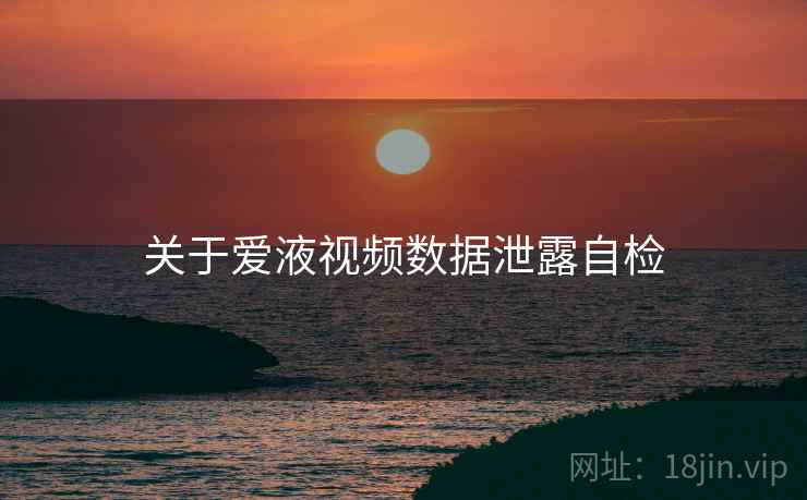 关于爱液视频数据泄露自检