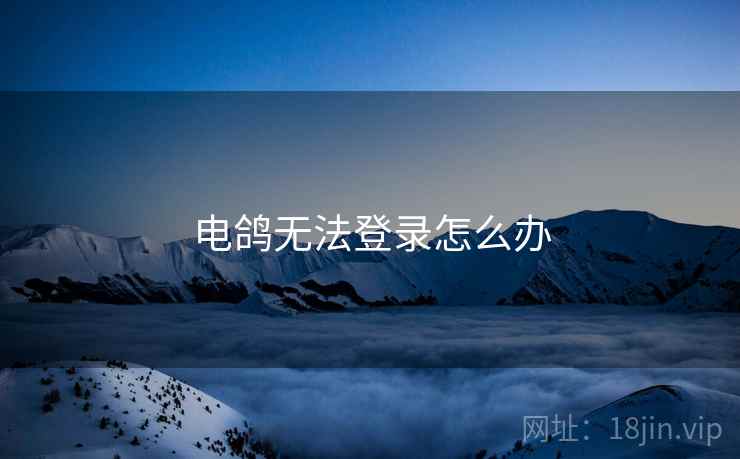 电鸽无法登录怎么办